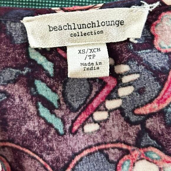 BeachLunchLounge Women Dress Boho Beach Midi Tiered Purple Sleeveless Size XS - Picture 4 of 7